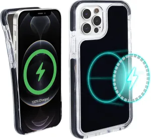iHome Magnetic Silicone Velo Case: Premium Silicone, Lightweight, Ultra Slim, Shock Absorbent Velo Protective Case, MagSafe Compatible (iPhone 12/12 Pro, Black)