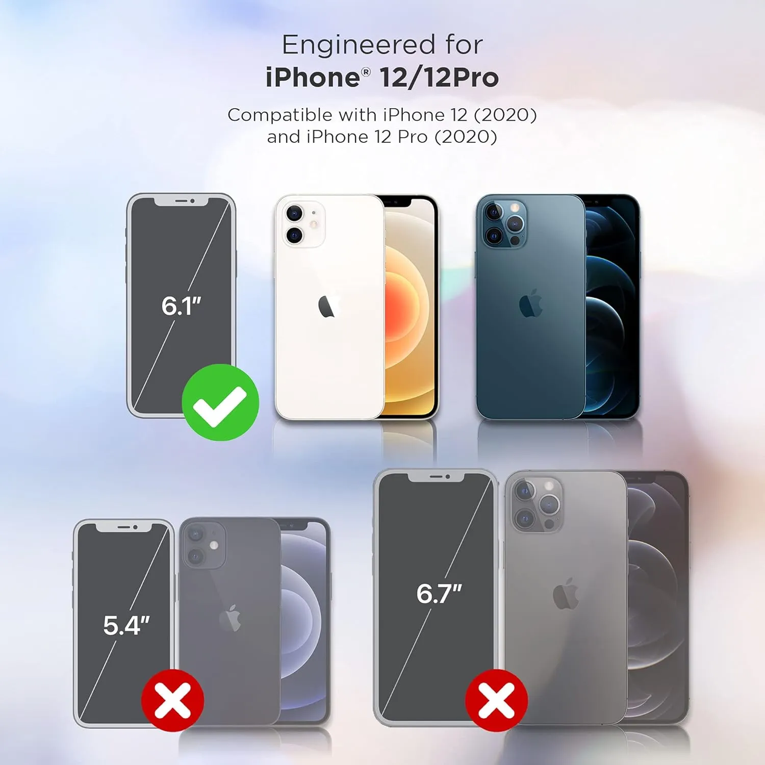 iHome Magnetic Silicone Velo Case: Premium Silicone, Lightweight, Ultra Slim, Shock Absorbent Velo Protective Case, MagSafe Compatible (iPhone 12/12 Pro, Black)