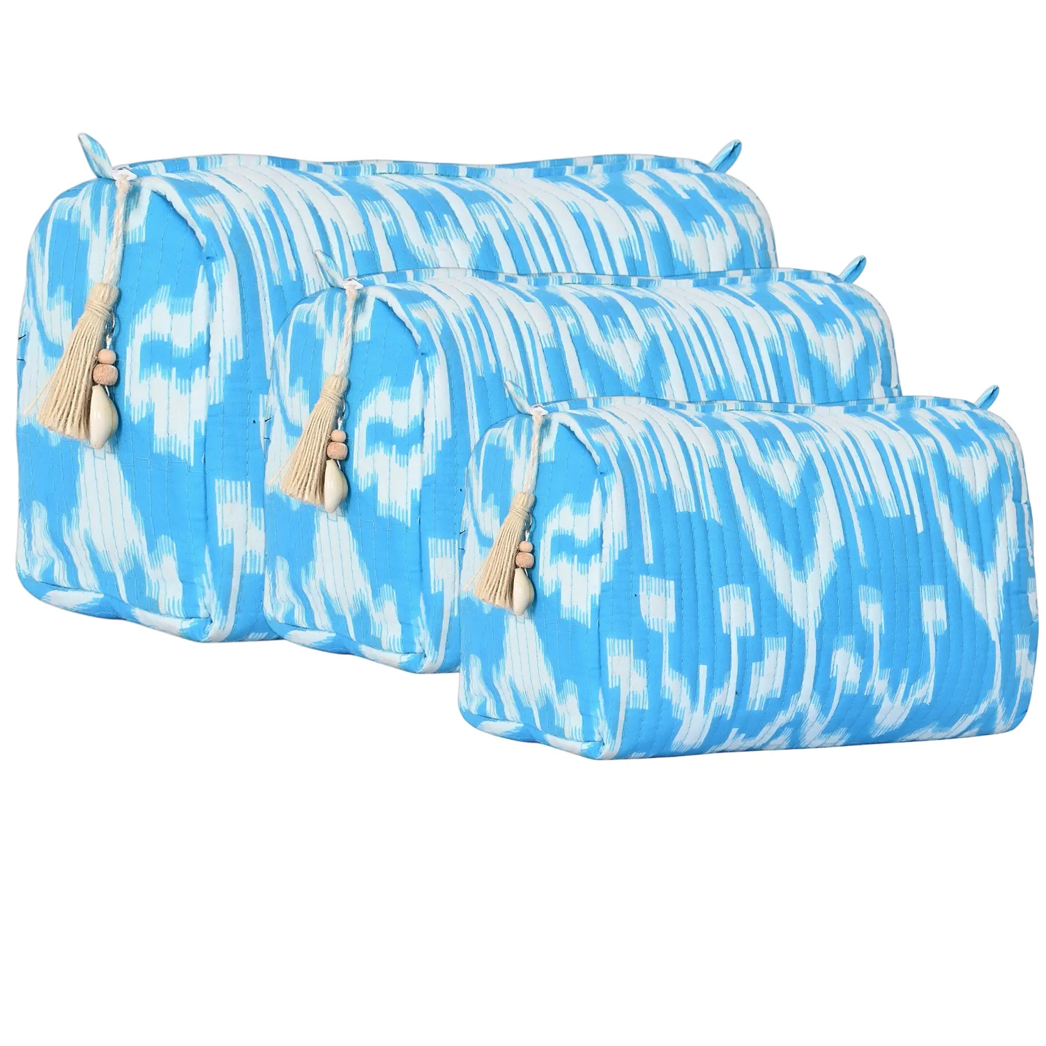 Ikat Cotton Tote, Weekender and Travel Set Bundle