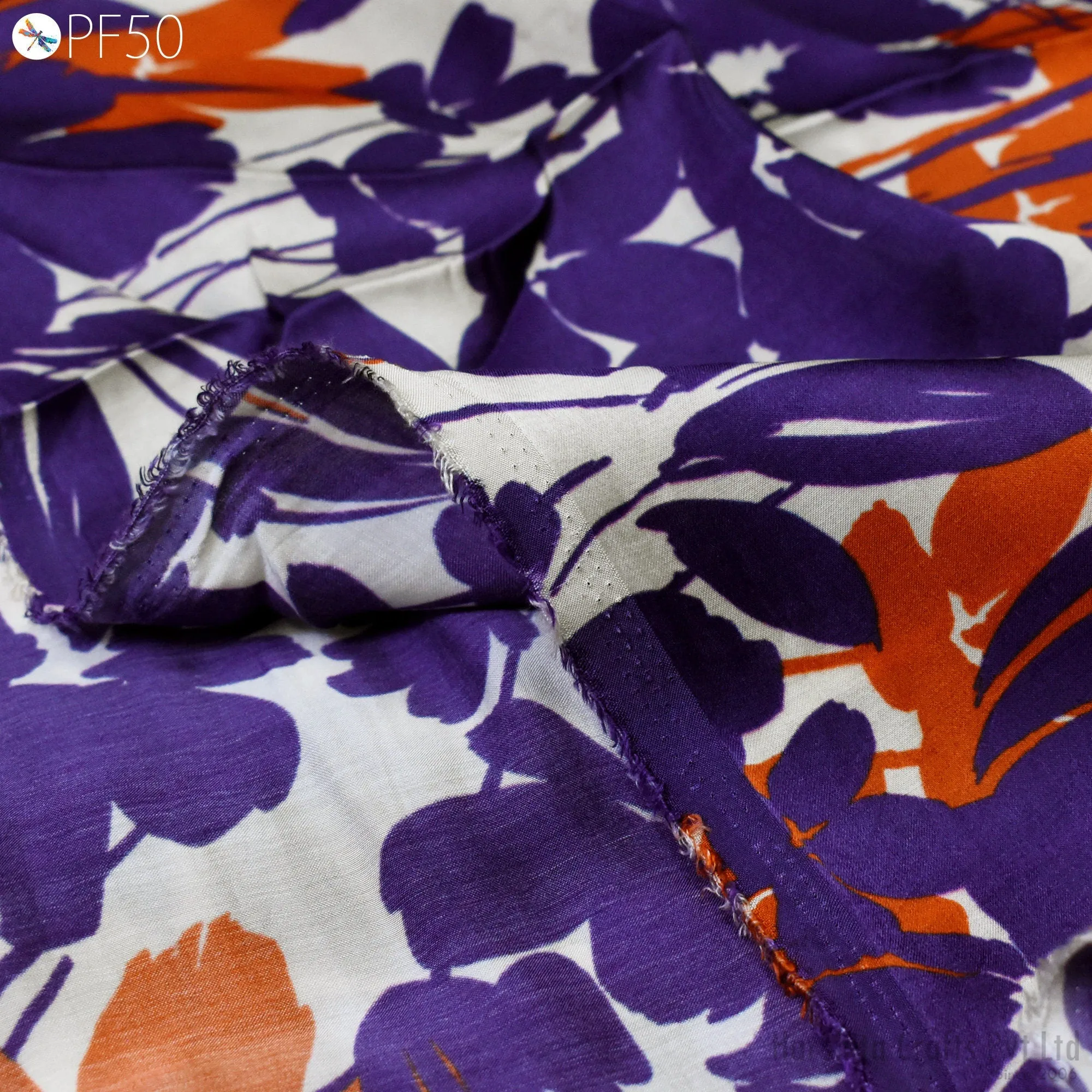 Indian Modal Fabric by the Yard Flowy Soft Printed Summer Dresses Fabric Shirt Comfortable Clothing Wedding Costumes Drapery Sewing Crafting