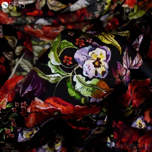 Indian Printed Fabric by the Yard Flowy Soft Modal Summer Dresses Fabric Shirt Comfortable Clothing Wedding Costumes Drapery Sewing Crafting