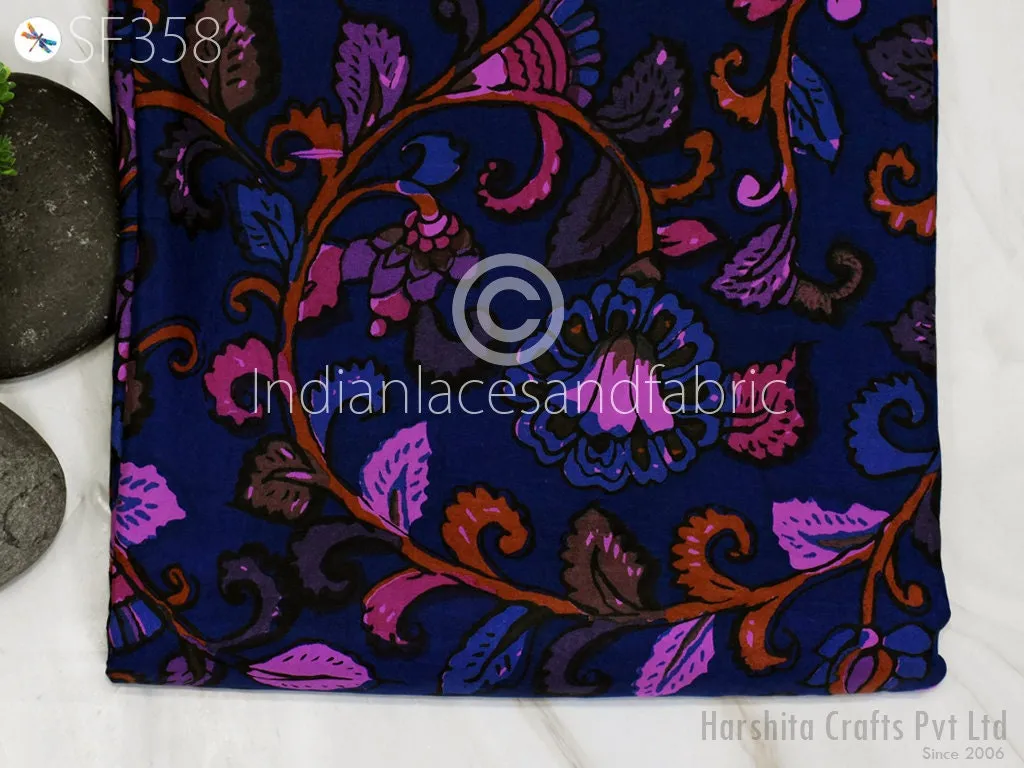 Indian Soft Pure Habotai Silk Fabric by the yard Silk Printed Wedding Dresses Bridesmaid Party Costumes Crafting Sewing Saree Dupatta Scarf