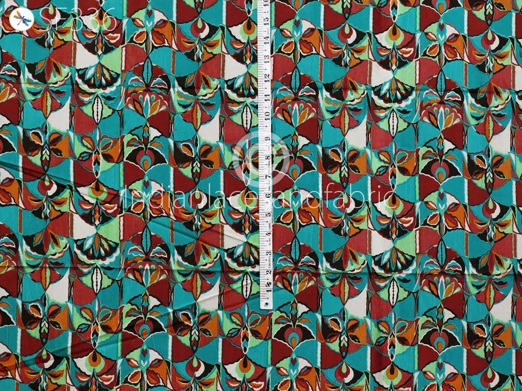 Indian Soft Pure Printed Silk Fabric by the yard Habotai Silk Wedding Dresses Bridesmaid Party Costumes Crafting Sewing Saree Dupatta Scarf