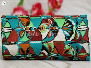 Indian Soft Pure Printed Silk Fabric by the yard Habotai Silk Wedding Dresses Bridesmaid Party Costumes Crafting Sewing Saree Dupatta Scarf