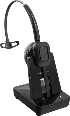 INNOTALK Wireless Headset Compatible with Polycom, Poly All VVX Models VVX150, VVX250, VVX350, VVX450, VVX500, VVX600, VVX1500 etc. - Remote Answering Feature Desk Office Phone Call Center Headset
