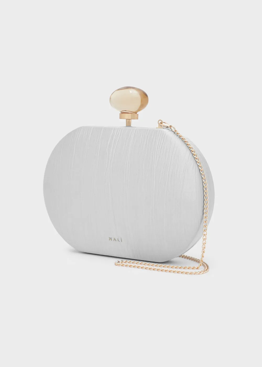 IOLE CLUTCH W/ WRINKLED FABRIC