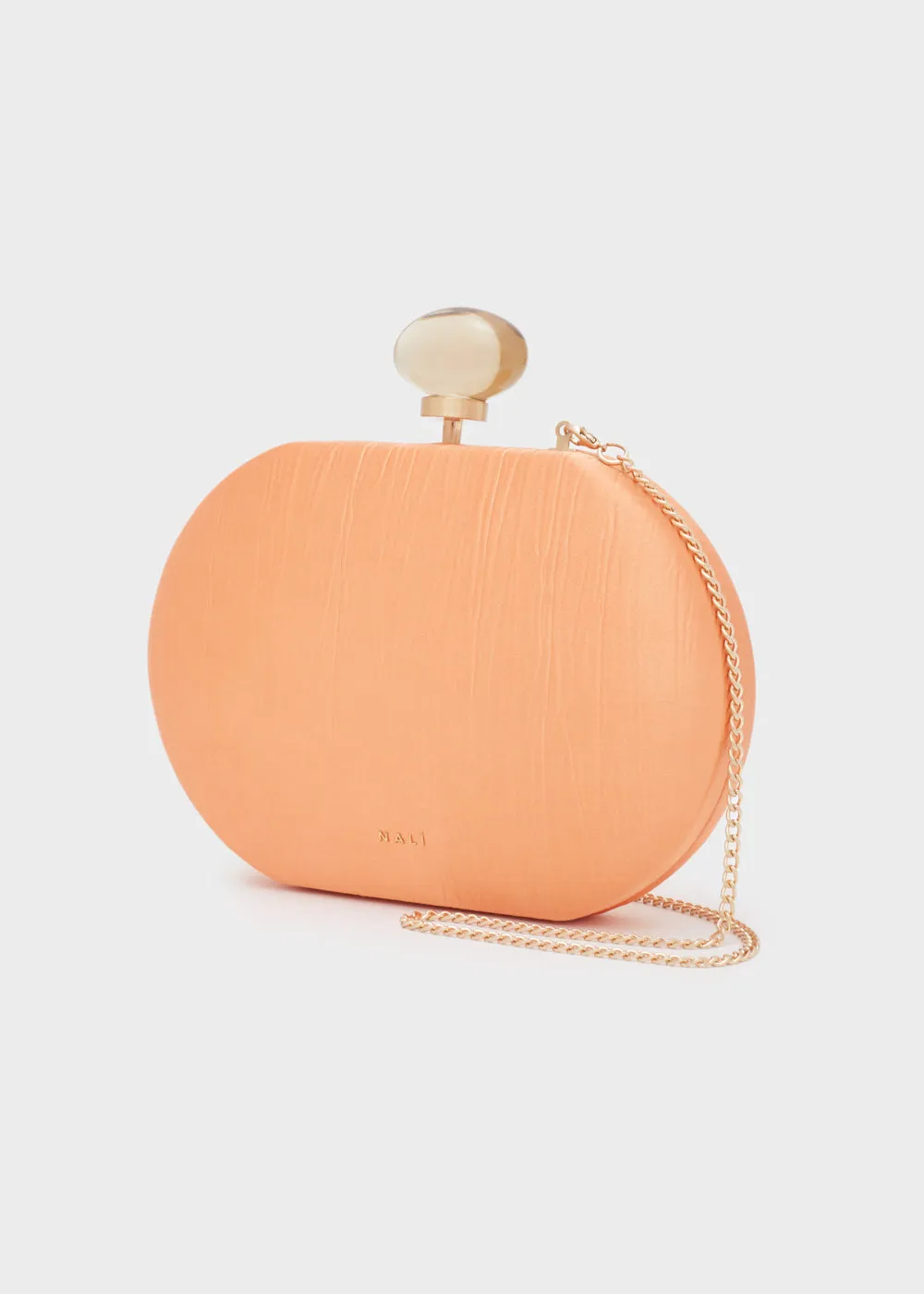 IOLE CLUTCH W/ WRINKLED FABRIC