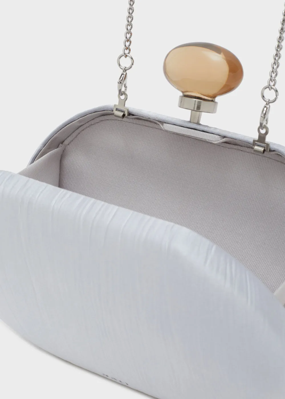 IOLE CLUTCH W/ WRINKLED FABRIC