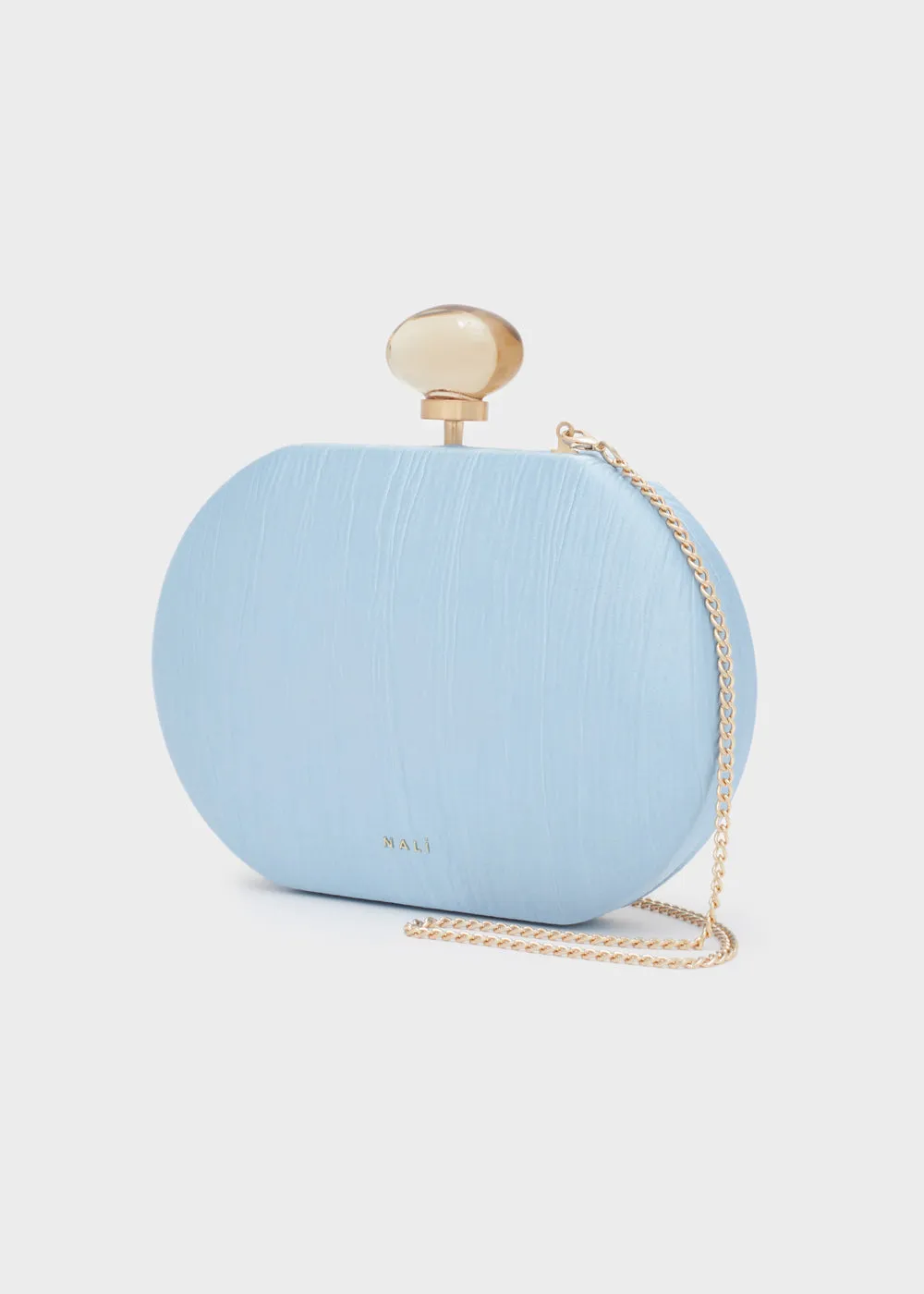 IOLE CLUTCH W/ WRINKLED FABRIC
