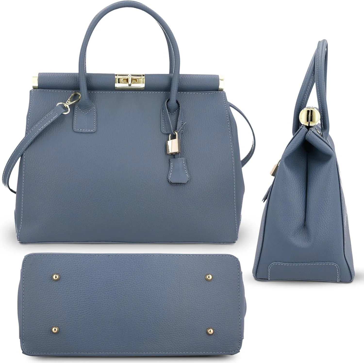 Italian Leather Handbags for Women - Spacious Interior, Durable Hardware, Crossbody Strap, Handmade
