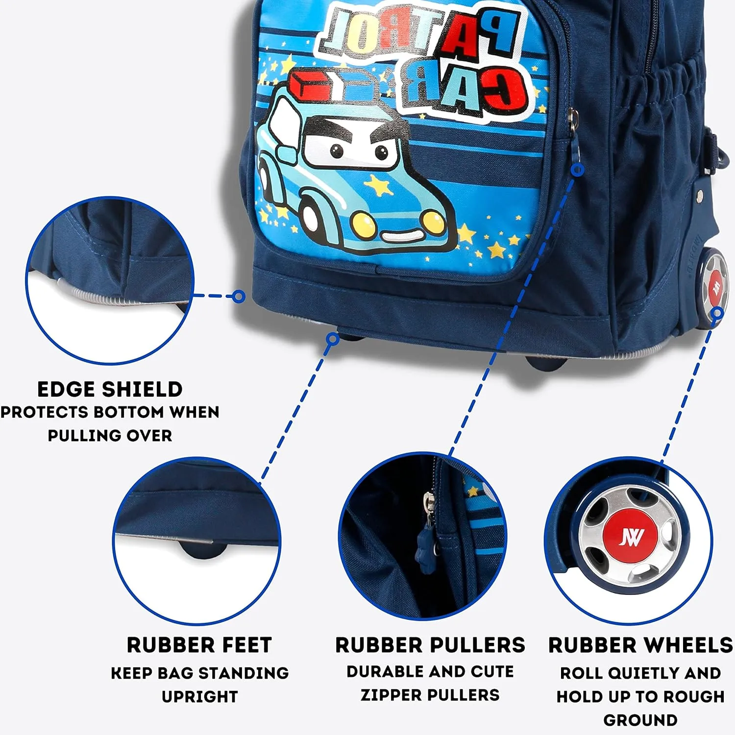 J World New York Kids' Sparkle Rolling Backpack