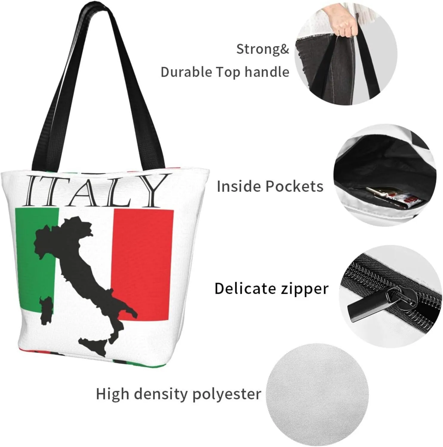 Jamaican Flag Butterfly Women's Tote Bag Lightweight Shoulder Bag Shopping Handbag Large Capacity Handbag With Zipper