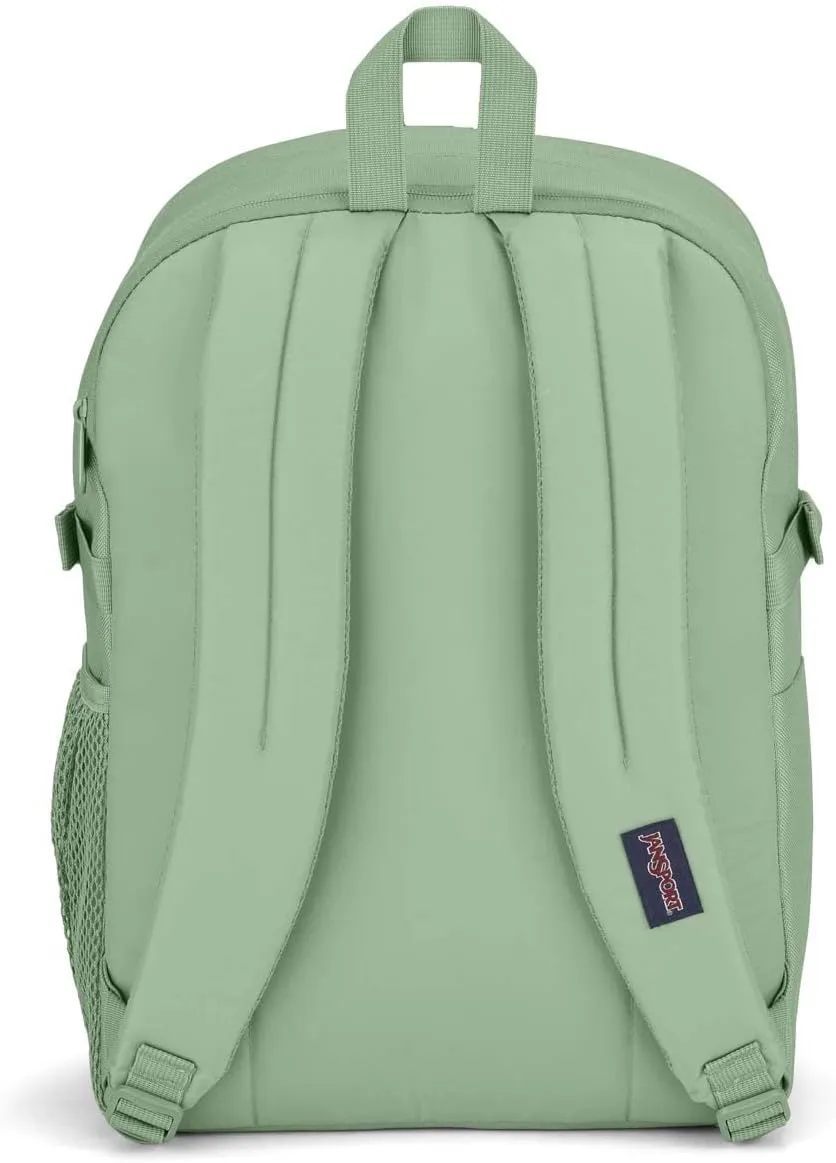 JanSport Main Campus FX Backpack - Travel or Work Bag w 15-Inch Laptop Pack with Leather Trim, Loden Frost