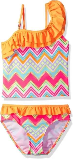 Jantzen Girls' Mermaid Ruffle Tankini swimsuit