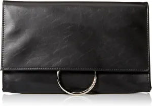 Jessica McClintock Nora Solid Large Envelope Clutch with Ring Closure