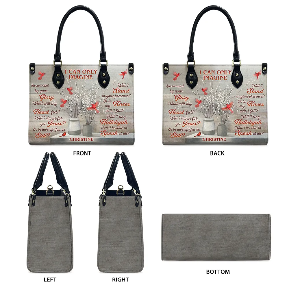 Jesus Cardinal I Can Only Imagine Leather Bag