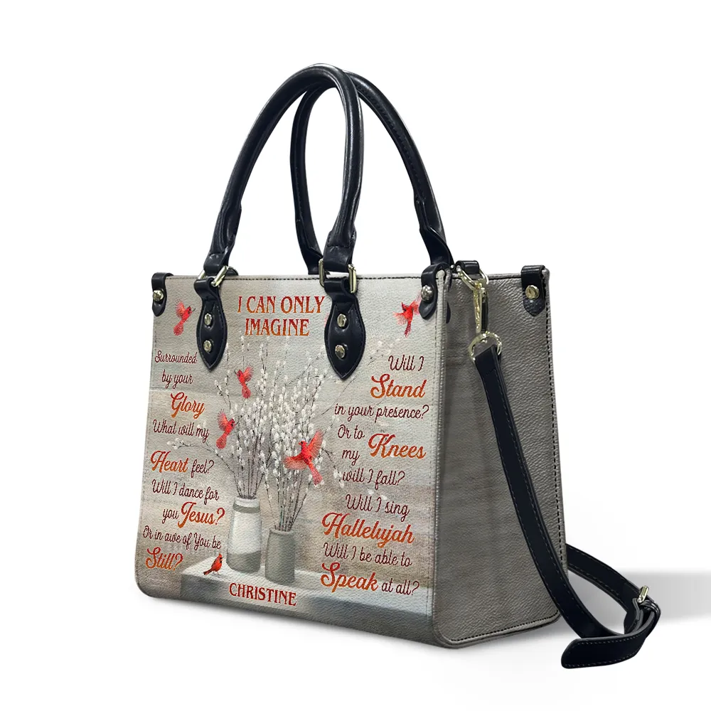 Jesus Cardinal I Can Only Imagine Leather Bag