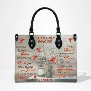 Jesus Cardinal I Can Only Imagine Leather Bag