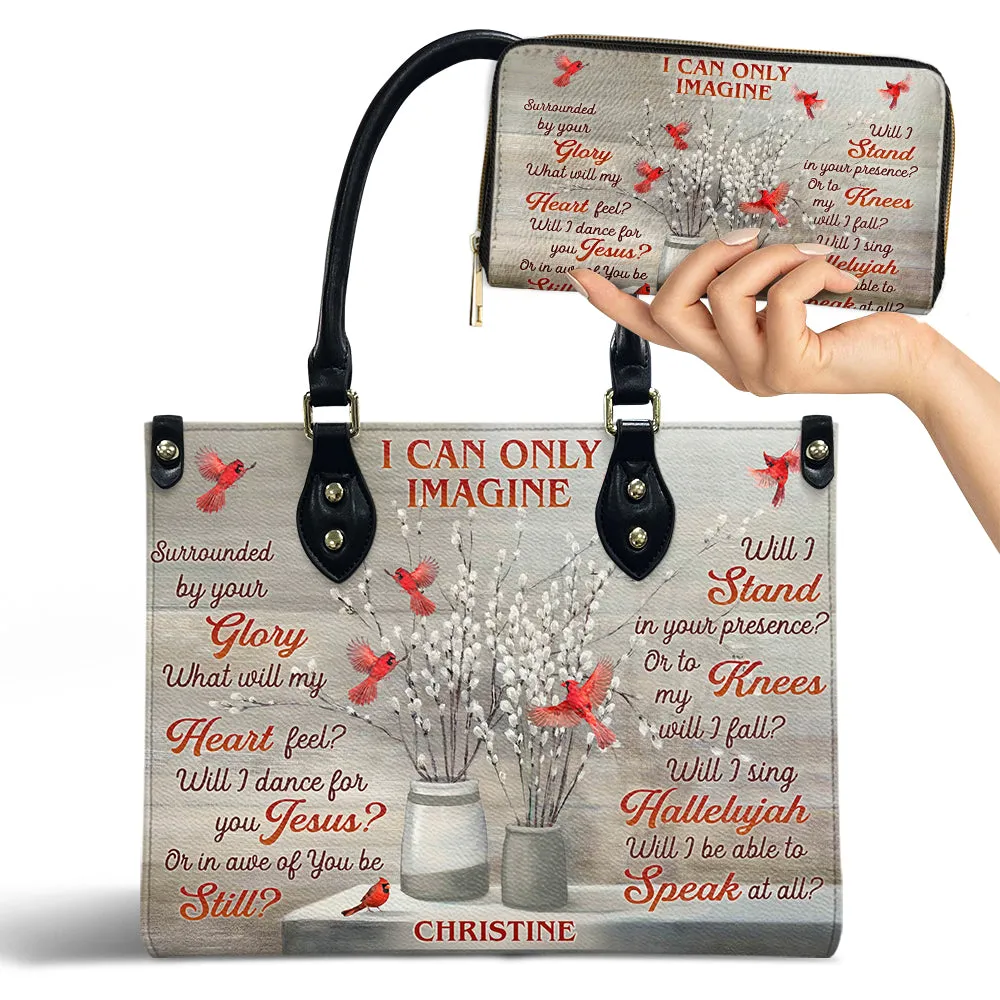 Jesus Cardinal I Can Only Imagine Leather Bag