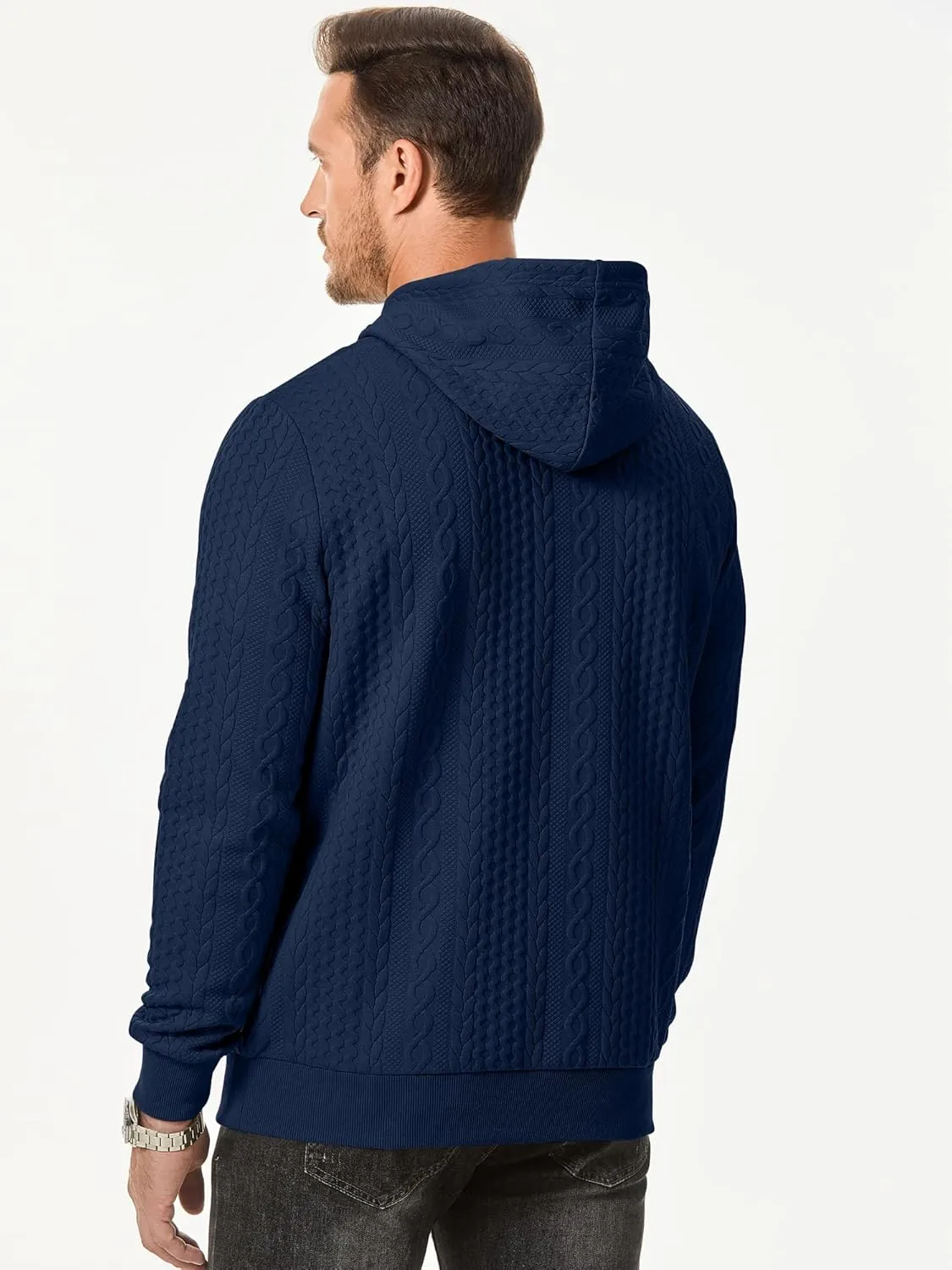 JMIERR Mens Hoodie Pullover 2024 Sweatshirts Graphic Hoodie Long Sleeve Drawstring Fashion Hooded Shirt with Pocket