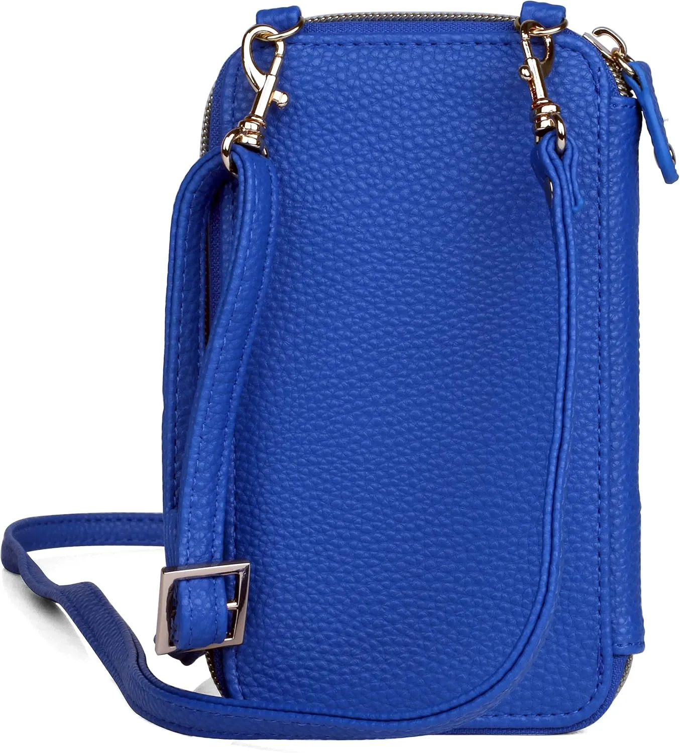 Julia Buxton Solid Pebble Vegan Leather Everywhere Wallet on a String xbody