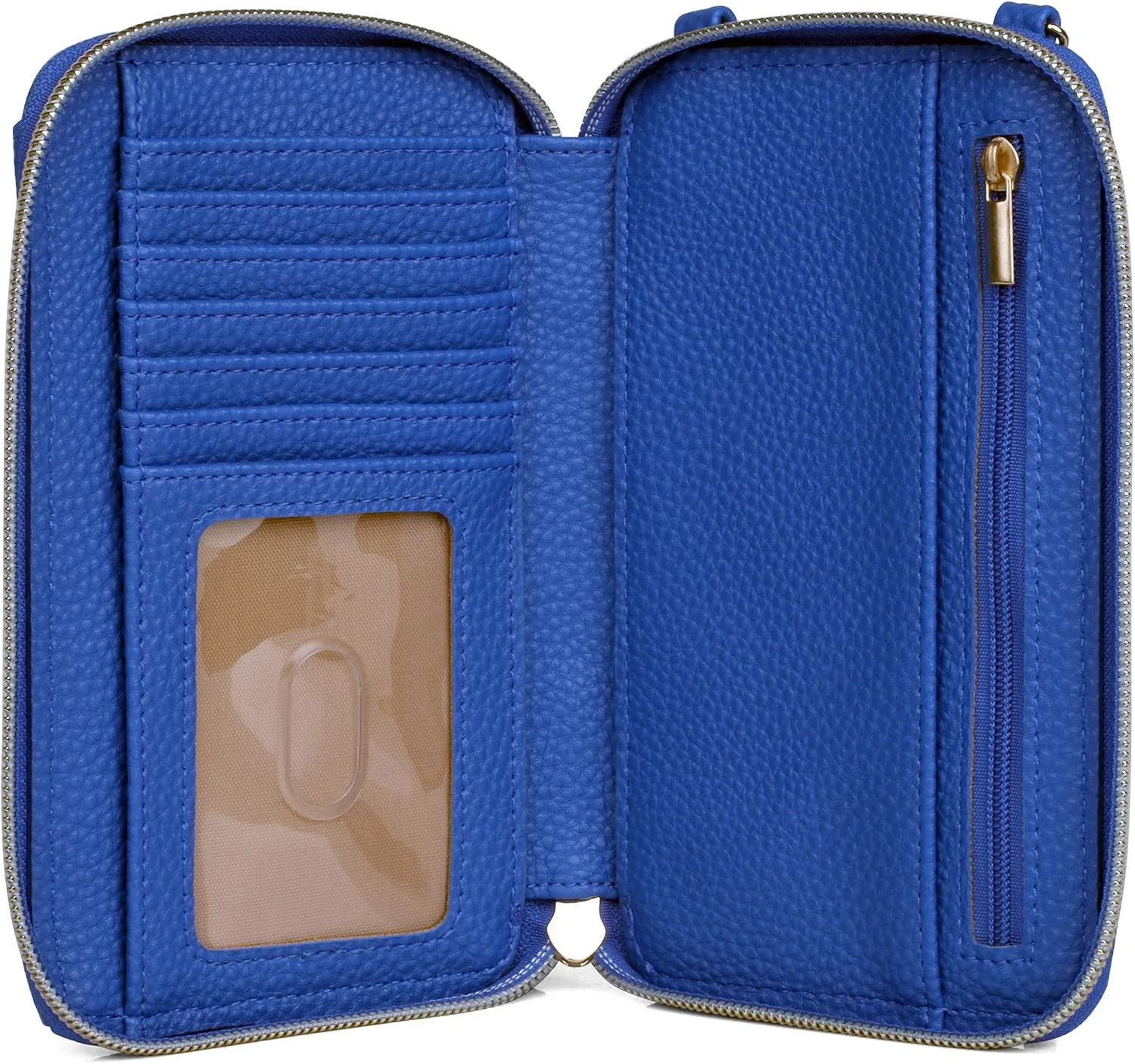 Julia Buxton Solid Pebble Vegan Leather Everywhere Wallet on a String xbody