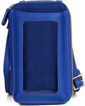 Julia Buxton Solid Pebble Vegan Leather Everywhere Wallet on a String xbody