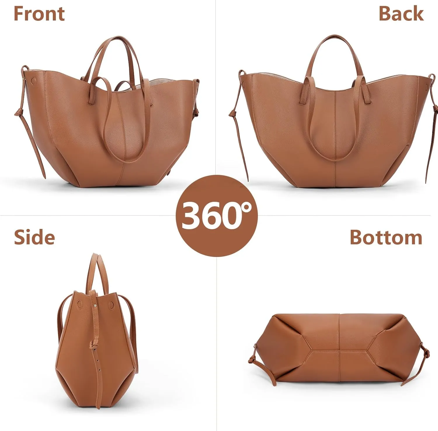 Juoxeepy Work Bag Faux Leather Tote Bag for Women Trendy Handbag Purse Fall Shoulder Bag with Magnetic Closure