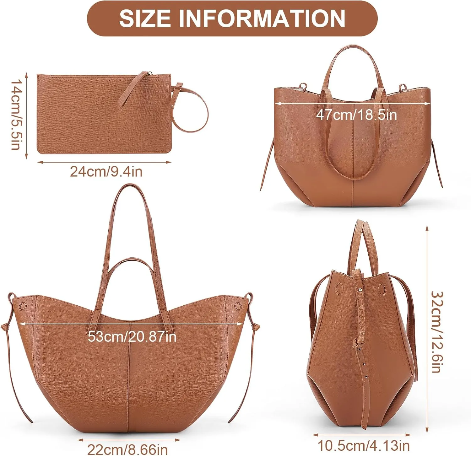 Juoxeepy Work Bag Faux Leather Tote Bag for Women Trendy Handbag Purse Fall Shoulder Bag with Magnetic Closure