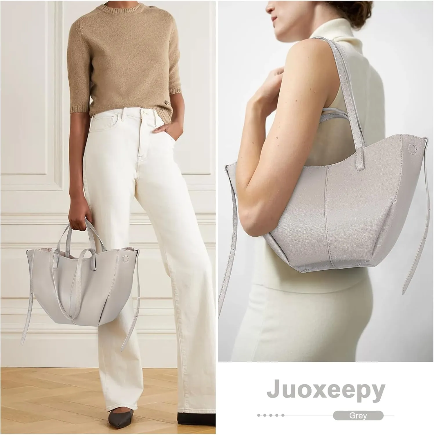 Juoxeepy Work Bag Faux Leather Tote Bag for Women Trendy Handbag Purse Fall Shoulder Bag with Magnetic Closure