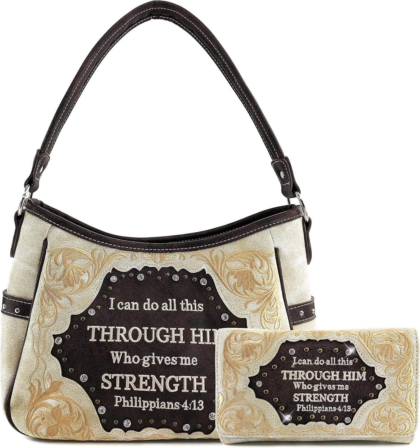 Justin West Through Him Who Gives Me Strength Philippians 4:13 Bible Verse Purse