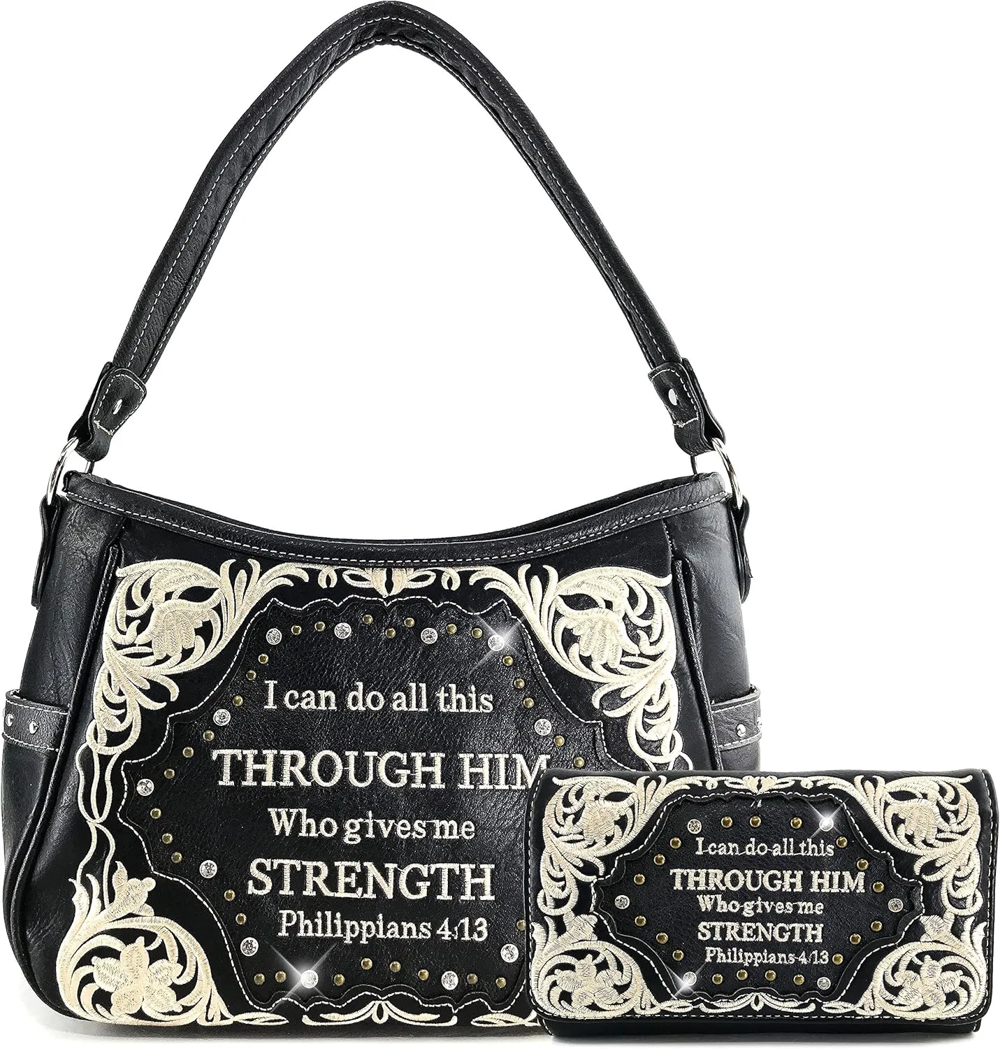 Justin West Through Him Who Gives Me Strength Philippians 4:13 Bible Verse Purse