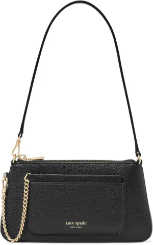 kate spade new york AVA Pebbled Leather 2 in 1 pochette, Black
