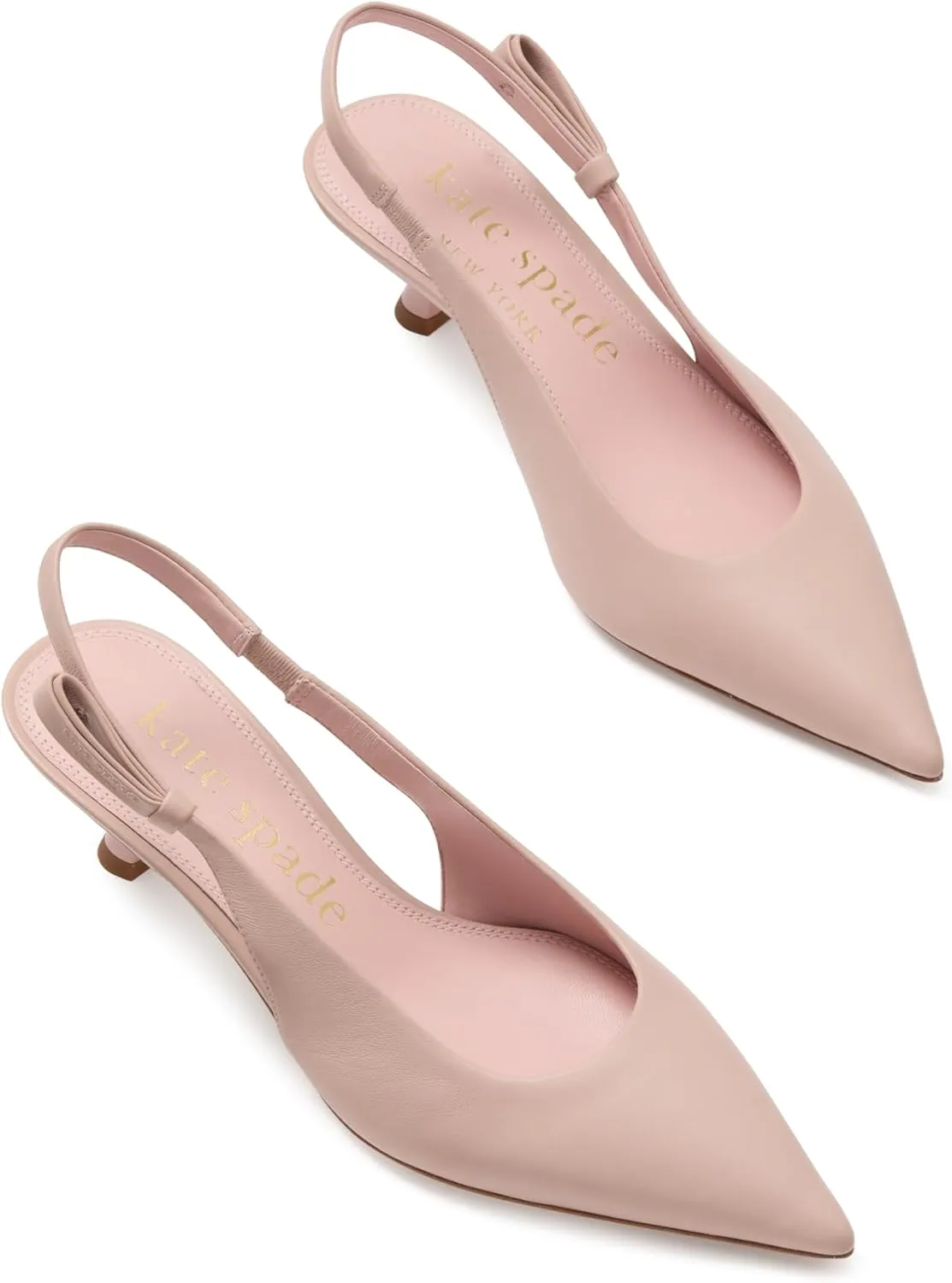 kate spade new york Women's Riley Slingback Smooth Leather Kitten Heel