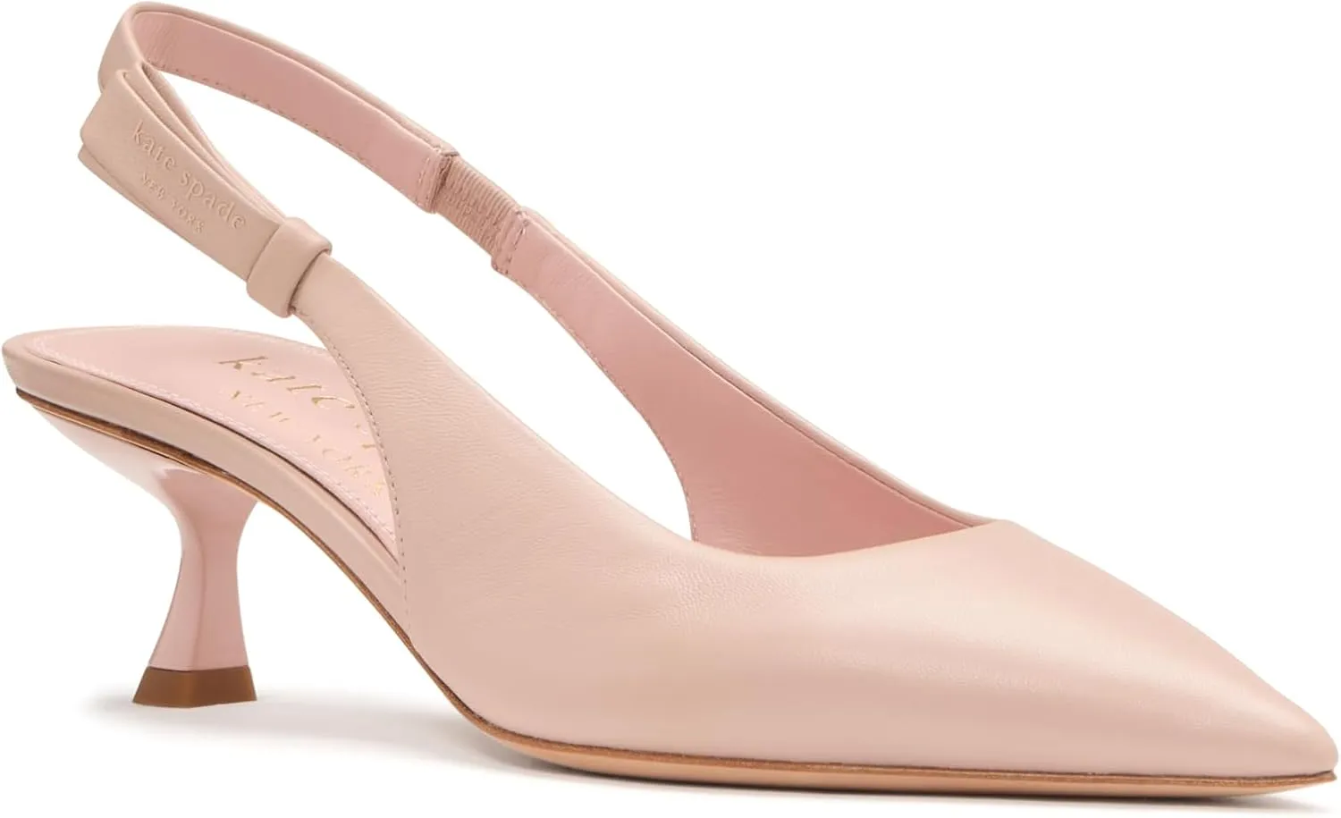 kate spade new york Women's Riley Slingback Smooth Leather Kitten Heel