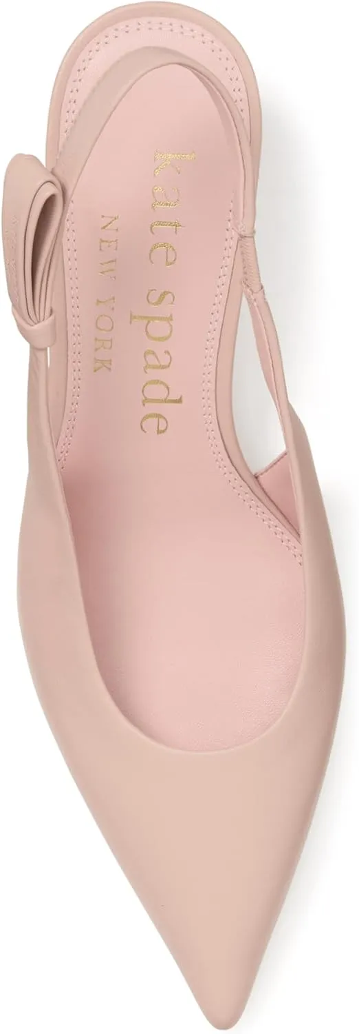 kate spade new york Women's Riley Slingback Smooth Leather Kitten Heel