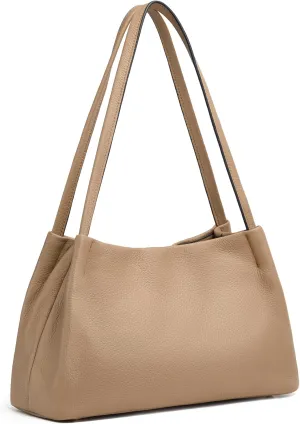 Kattee Leather Purses and Handbags for Women, Soft Genuine Leather Shoulder Hobo Bags with Top Magnetic Snap Closure