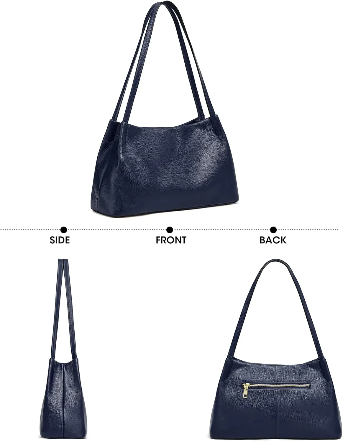 Kattee Leather Purses and Handbags for Women, Soft Genuine Leather Shoulder Hobo Bags with Top Magnetic Snap Closure