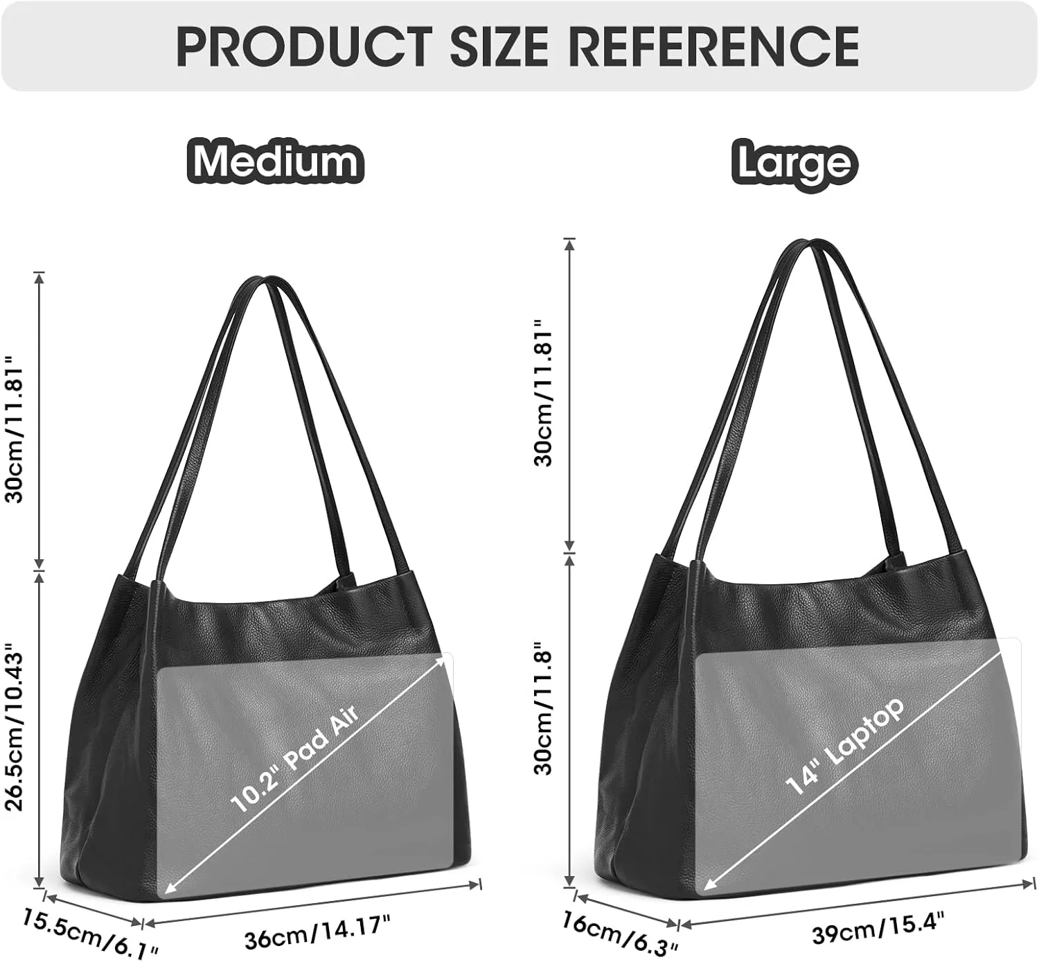 Kattee Leather Tote Bags for Women, Casual Shoulder Hobo Purses and Handbags, Top Magnetic Snap Closure