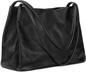 Kattee Leather Tote Bags for Women, Casual Shoulder Hobo Purses and Handbags, Top Magnetic Snap Closure