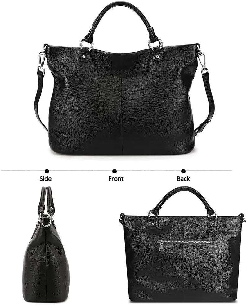Kattee Women's Soft Leather Tote Bag, Top Satchel Purses and Handbags