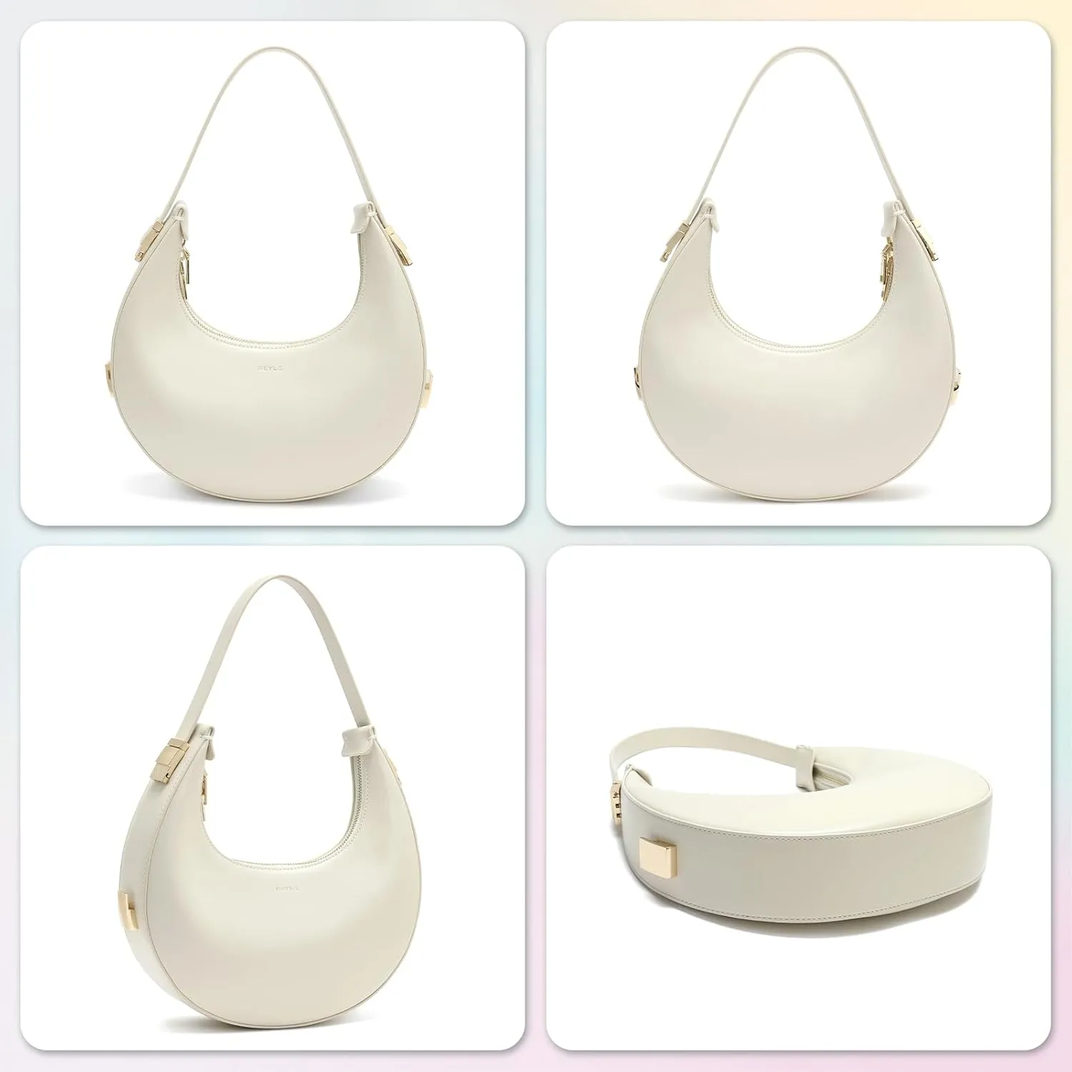Keyli Shoulder Bag for Women 3 Ways Adjust Strap Clutches Hobo Purses Fashionable Casual Tote Handbags with 2 Zipper Closure