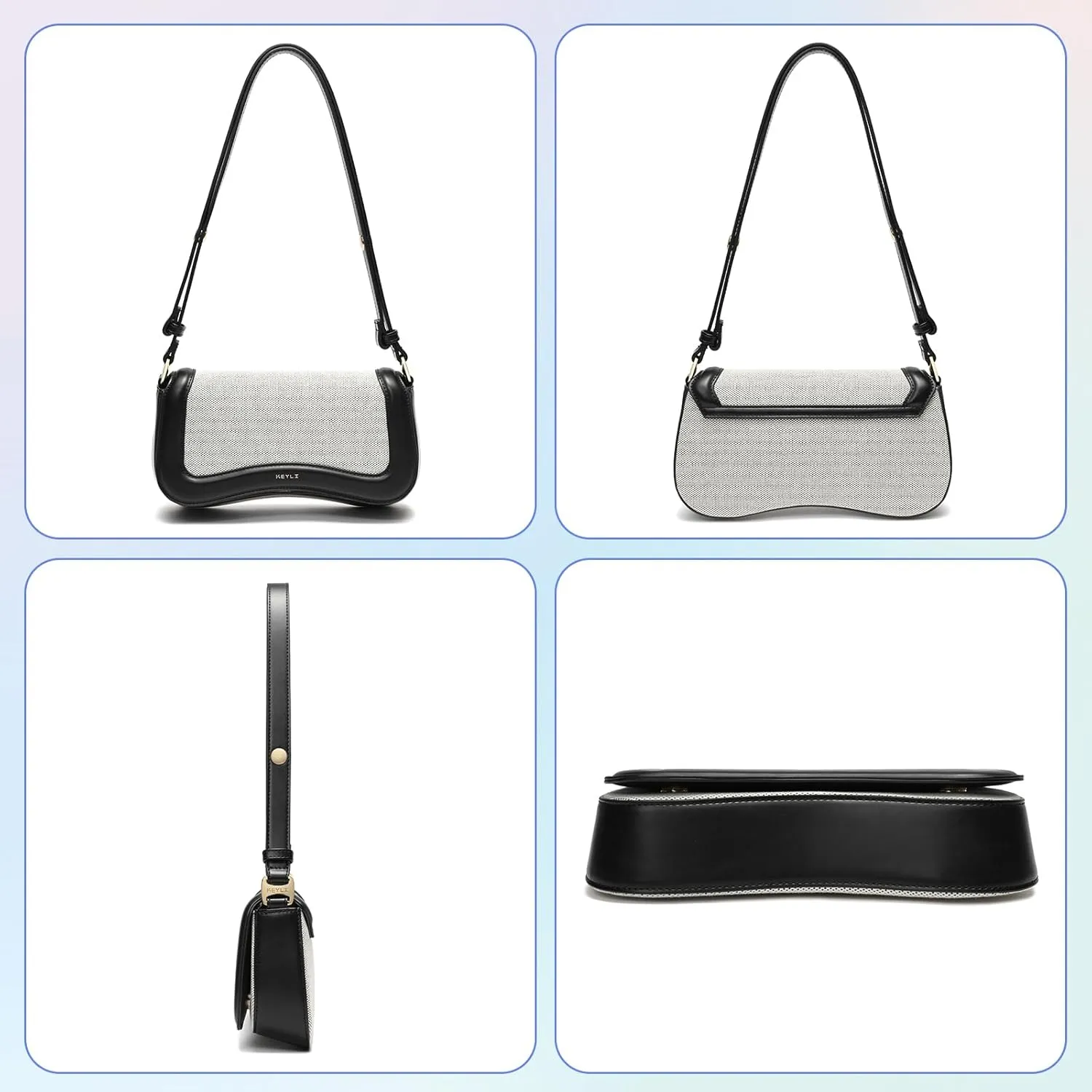 Keyli Small Shoulder Bag for women Trendy Crossbody Purse Waterproof Leather Handbags Clutch Tote Designer Bags