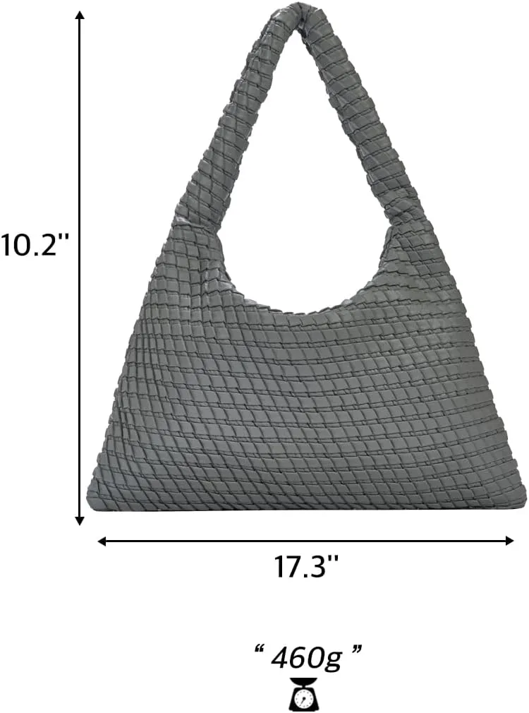 KWANI Textured HoboBag for Women - PU Leather Shoulder Bag with Magnetic Closure, Stylish Casual Tote