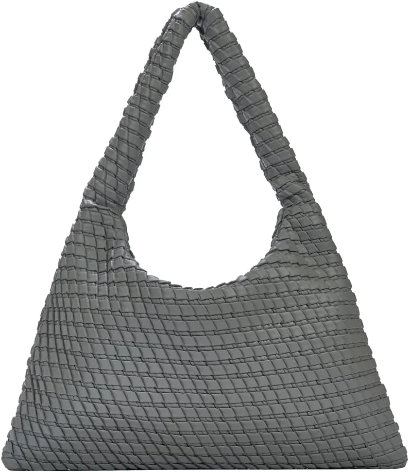 KWANI Textured HoboBag for Women - PU Leather Shoulder Bag with Magnetic Closure, Stylish Casual Tote
