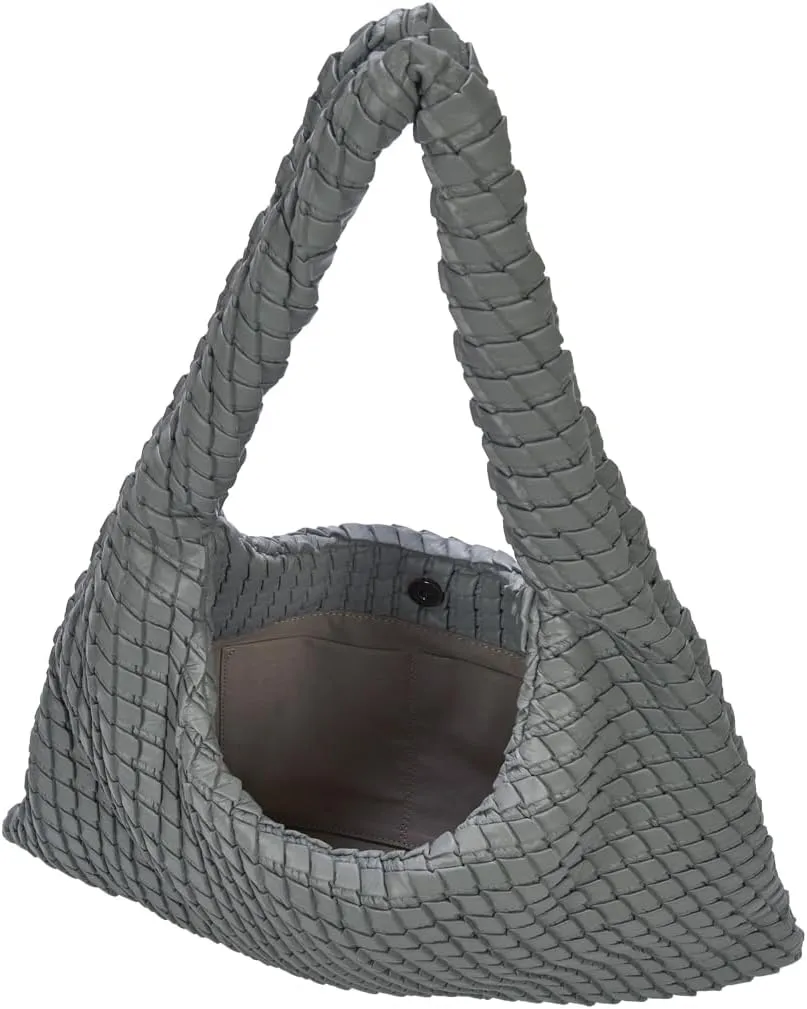 KWANI Textured HoboBag for Women - PU Leather Shoulder Bag with Magnetic Closure, Stylish Casual Tote