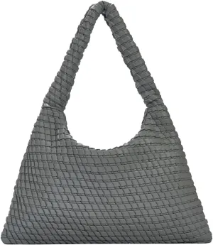 KWANI Textured HoboBag for Women - PU Leather Shoulder Bag with Magnetic Closure, Stylish Casual Tote