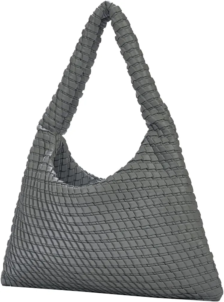 KWANI Textured HoboBag for Women - PU Leather Shoulder Bag with Magnetic Closure, Stylish Casual Tote