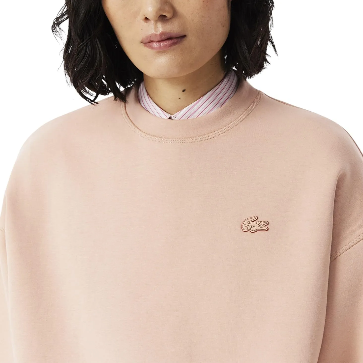 Lacoste womens Back Print Oversized Sweatshirt
