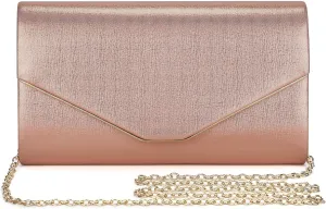 Ladies Evening Clutch Bag Envelope Handbag Prom Bridal Wedding Party Purse with Detachable Chain